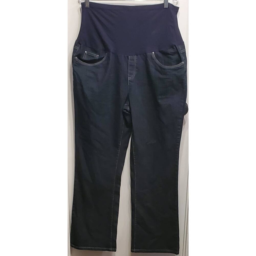 Oh! Mamma Women's Maternity Black Wide Leg Jeans Size XL
